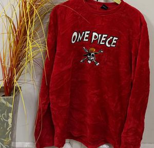 One Piece Anime Red Pullover