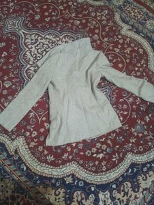 Gray Wool Blend Coat