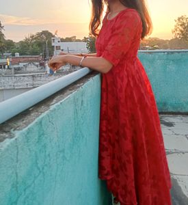 Red Upndown Frock