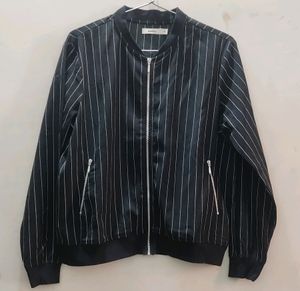 Bossini Black & White Striped Jacket (Women)
