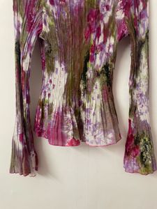 Floral Print Pleated Shirt💚