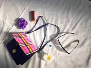 Rainbow Plaid Crossbody Bag