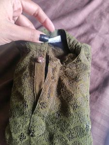 Olive Green Kurta Set