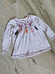 Girls' Embroidered Tunic Top
