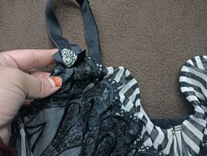 Striped Lace Bra 34E