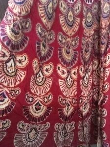 Red Colour Printed Kurti