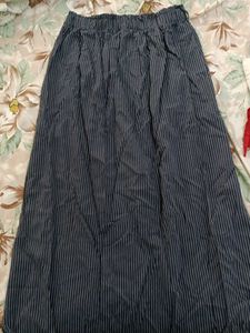 Striped Button-Down Skirt