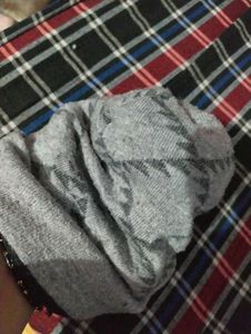 Gray Patterned Beanie