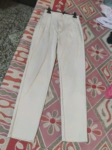 Beige Straight Leg Pants