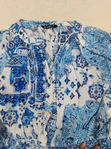 Blue Patterned Dress