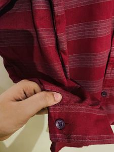 Striped Maroon Shirt