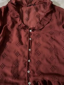 Sheer Ruffled Blouse