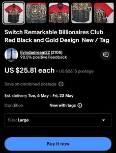 Switch Billionaire club Tshirt Men&#39;s