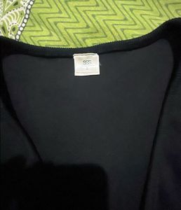 Cute Black Tie-Front Cardigan