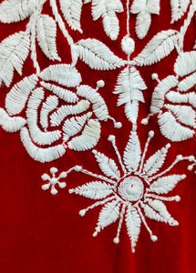 Red Chikankari Kurti