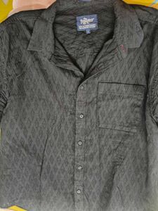 Patterned Black Shirt