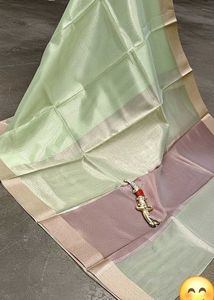 Elegant Green &amp; Gold Saree