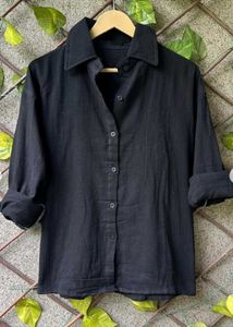 Black Button-Down Shirt
