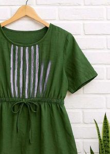 Green Cinched Top