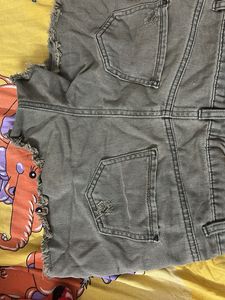 Distressed Denim Shorts