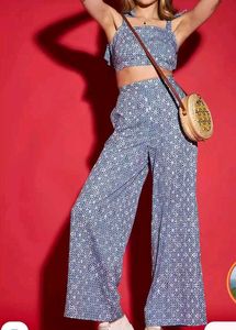 Crop Top &amp; Trouser Coordset