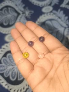 Real natural rose quartz, peridot and 2 amethyst