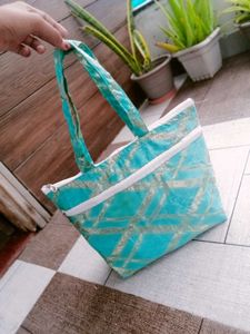 Teal & Gold Tote Bag
