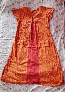 Orange FUSION BRAND Kurta With Unique Design