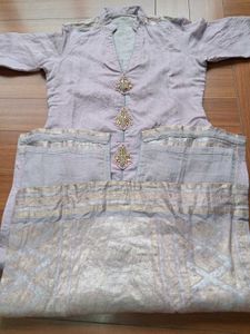 45) Embroidered Collared Kurti Jacket