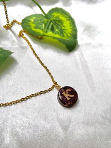 Resin Initial Pendant