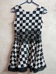 Girls Fashion Top Mini Dress Sleeveless Multicolou