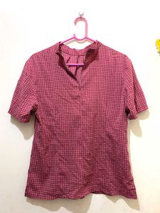 Pink Plaid Shirt till  34 and half can wear