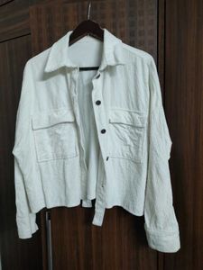SALE 🛍️ Oversized Corduroy Jacket White