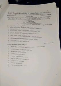 Physiology Question Papers Years Qp Code 3152