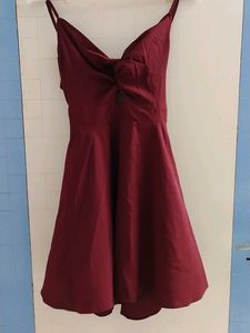 Maroon Mini Dress