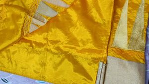 Yellow Chiffon Saree