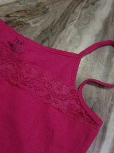 Pink Laced Camisole