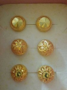 Gold Plated Stud Earrings Pack Of 6