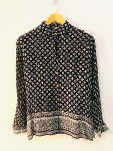Patterned Linen Shirt