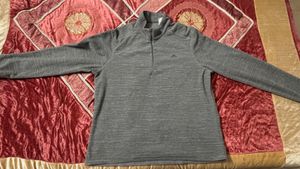 Men Grey Lightweight Warm Fleece Sweatshirt