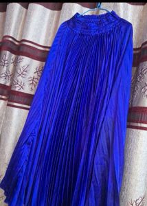 Blue Pleated Dress