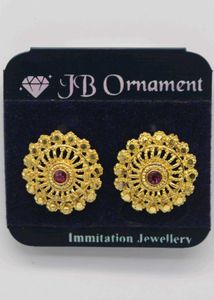 Gold Tone Stud Earrings [ER478]