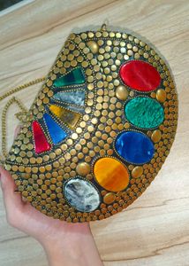 Multicolore Stone Clutch Sling-bag