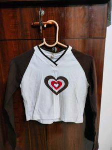 Cute Heart Crop Top