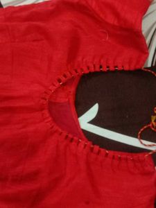 Red Readymade Blouse