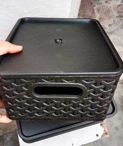 Plastic Medium Size Baskets With Lid