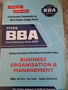 Business Organisation &amp; Management - BBA