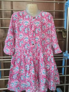 Pink Paisley Print Dress