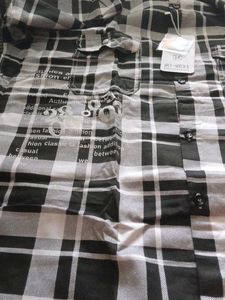 Black &amp; White Plaid Shirt