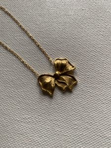 Bow Necklace Anti Tarnish Stainless Steel